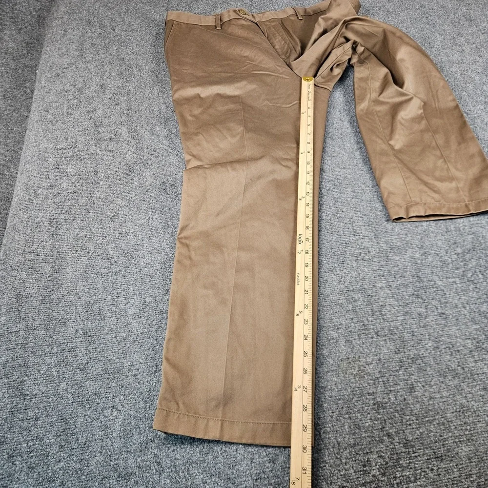 Jos A Bank Traveler Chino Pants Mens 40x30 Tan Khaki Tailored Fit Cotton Twill
